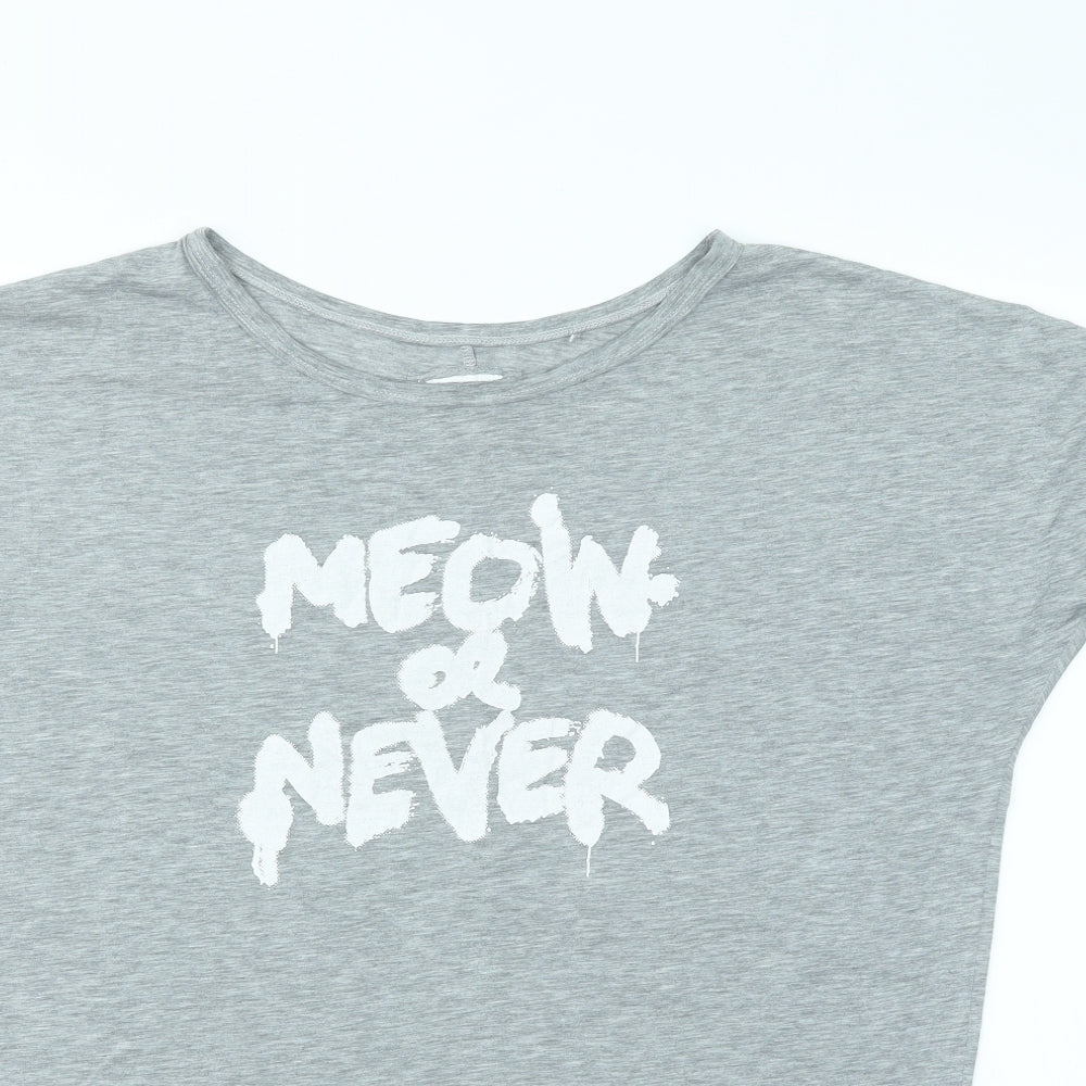 Womens UK Size 8 NEXT Grey Basic T-Shirt