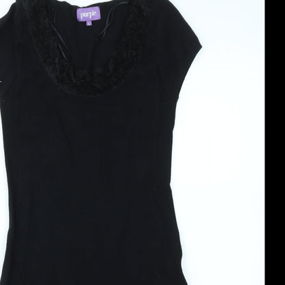 Purple Womens Black   Fit & Flare  Size L