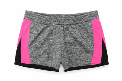Front view of Preworn girls’ grey cut-off shorts, size L