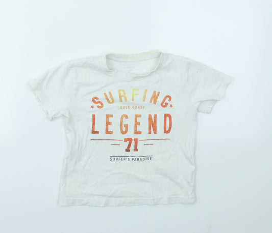 Primark Boys White   Basic T-Shirt Size 3-4 Years