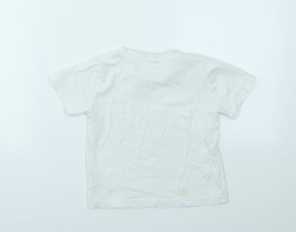 Primark Boys White   Basic T-Shirt Size 3-4 Years