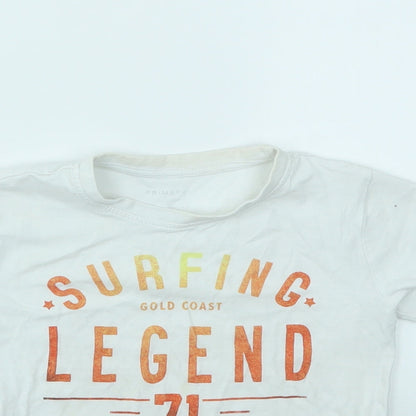 Primark Boys White   Basic T-Shirt Size 3-4 Years