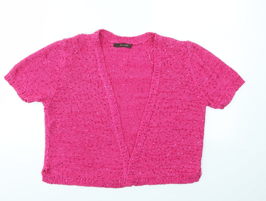 Womens UK Size 12 Savoir Pink Cardigan Jumper