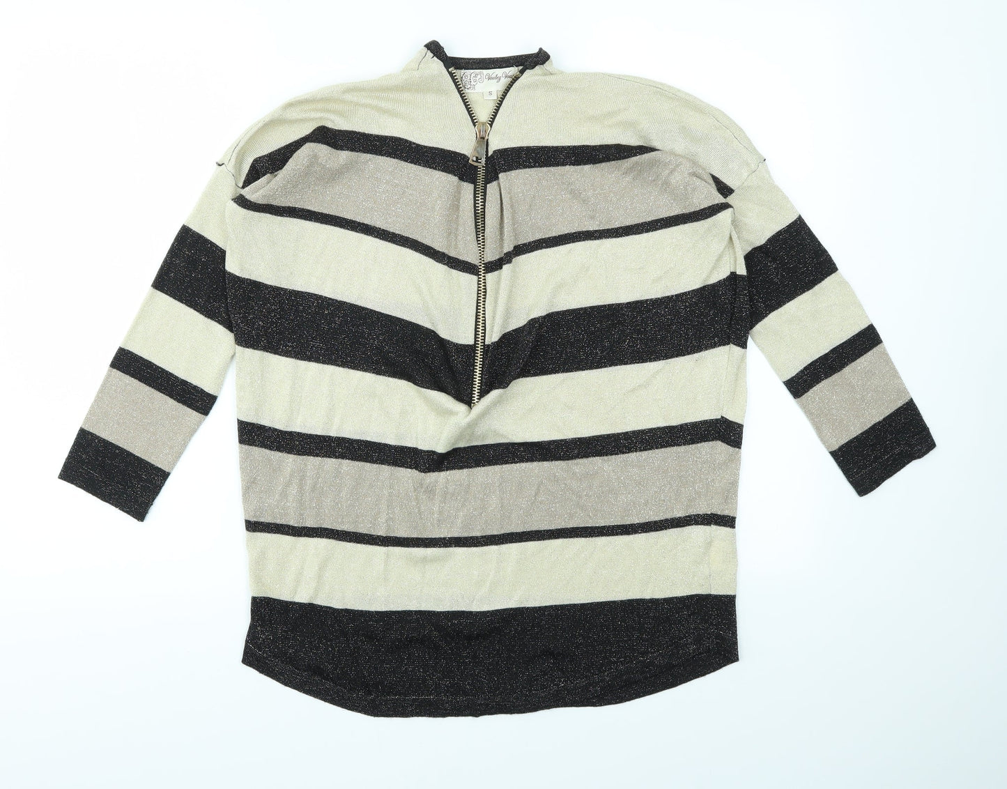 Womens UK Size S Vouley Vous Multicoloured Full Zip Jumper