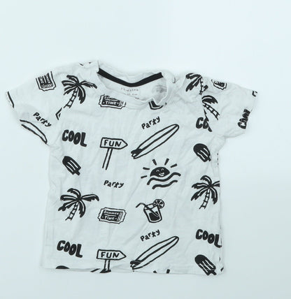 Primark Boys Multicoloured Geometric  Basic T-Shirt Size 18-24 Months