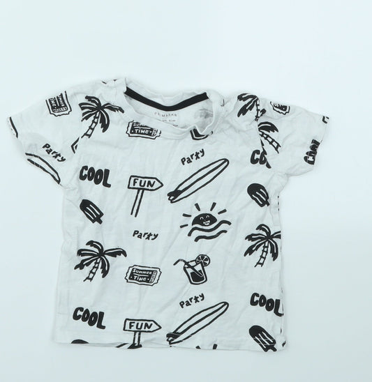 Primark Boys Multicoloured Geometric  Basic T-Shirt Size 18-24 Months
