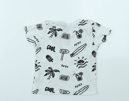 Primark Boys Multicoloured Geometric  Basic T-Shirt Size 18-24 Months