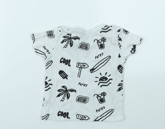 Primark Boys Multicoloured Geometric  Basic T-Shirt Size 18-24 Months