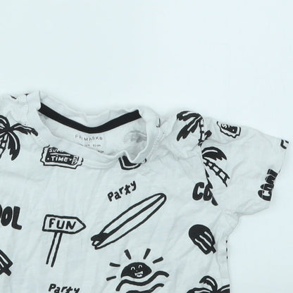 Primark Boys Multicoloured Geometric  Basic T-Shirt Size 18-24 Months