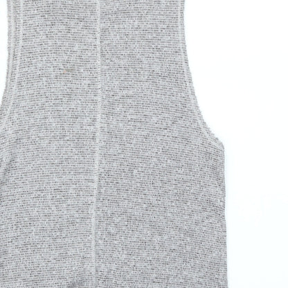 Womens UK Size 6 Topshop Grey Basic T-Shirt