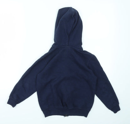 FRUIT THE LOOOM  Boys Blue   Full Zip Jumper Size 5-6 Years