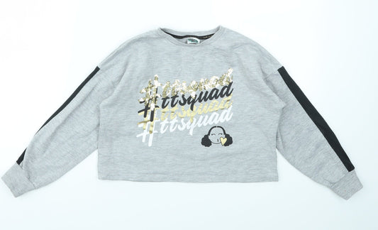 George Girls Grey   Pullover Jumper Size 7-8 Years