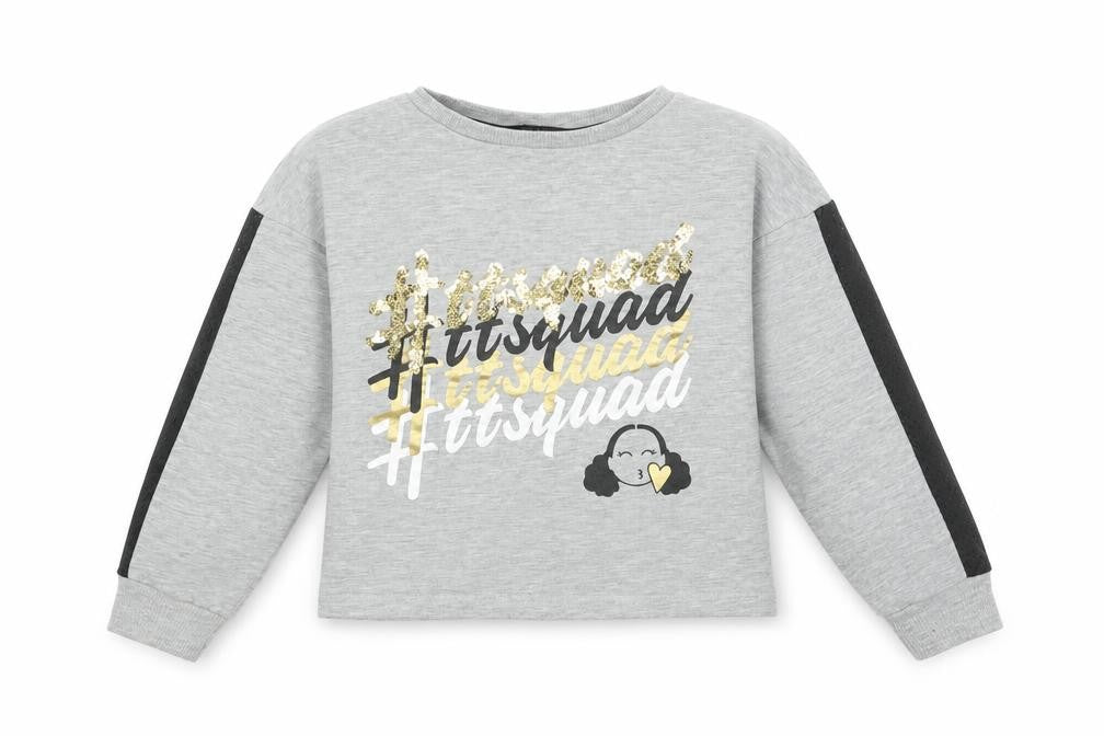 Front view of George girls’ grey jumper, size 7-8, years