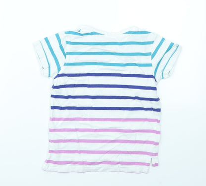 George Boys Multicoloured Striped  Basic T-Shirt Size 5-6 Years