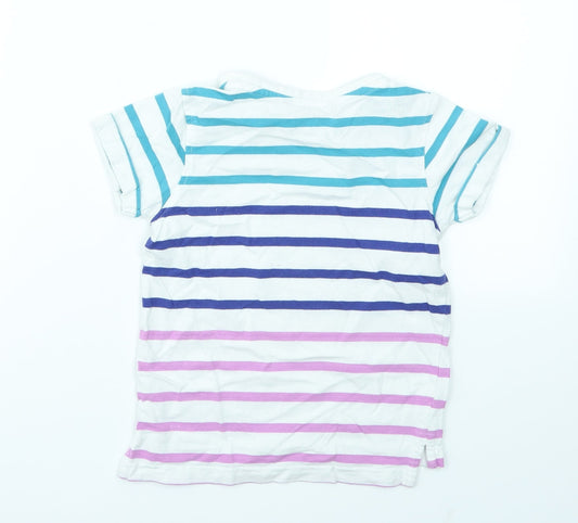 George Boys Multicoloured Striped  Basic T-Shirt Size 5-6 Years