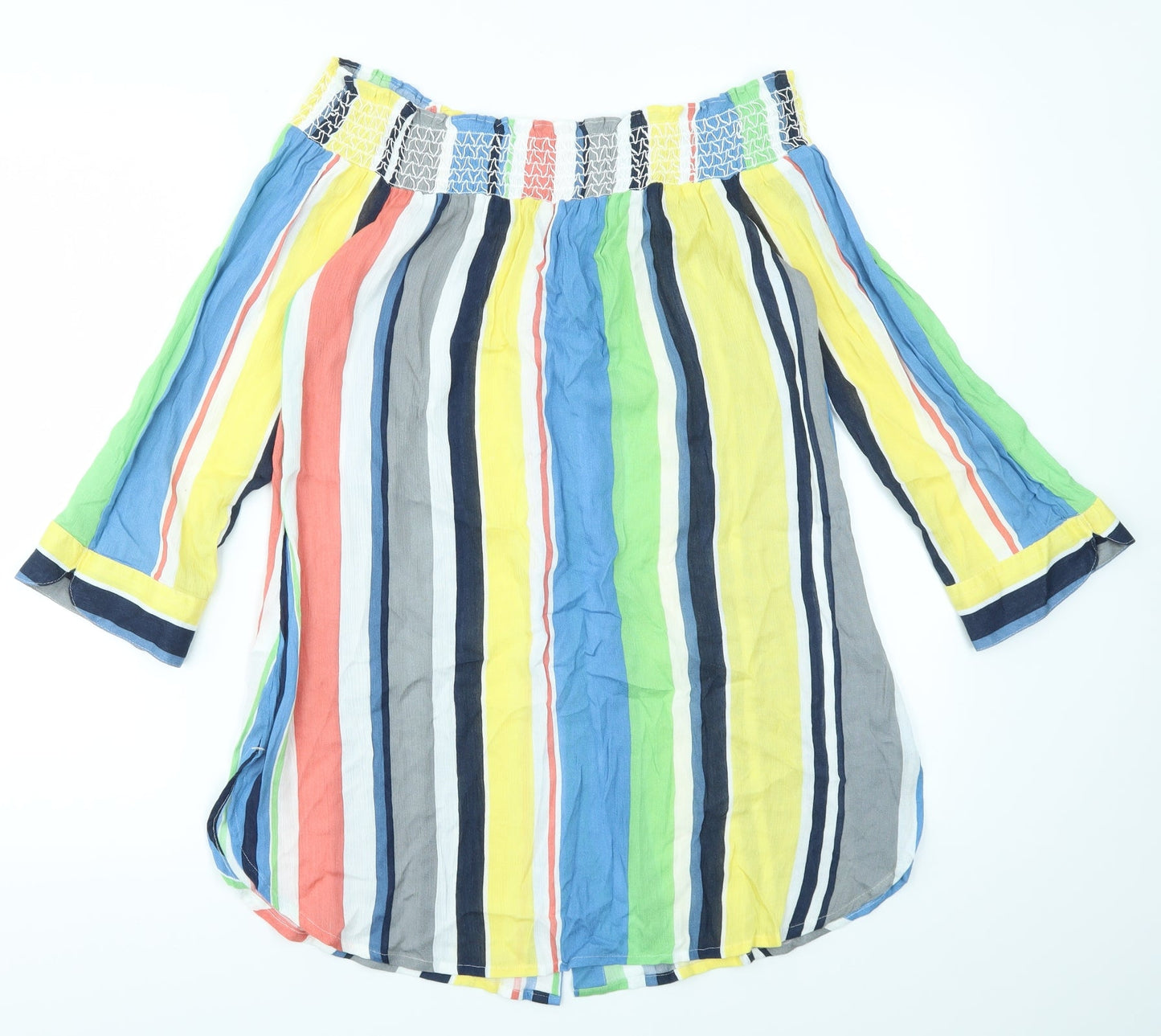 Womens UK Size 12 NEXT Multicoloured Basic Blouse