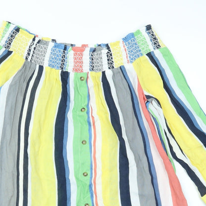 Womens UK Size 12 NEXT Multicoloured Basic Blouse