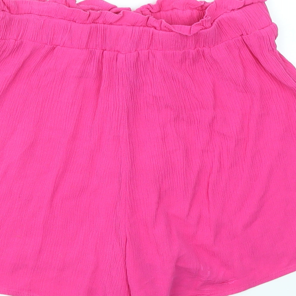 H&M Womens Pink   Cut-Off Shorts Size 6 - stretch waistband