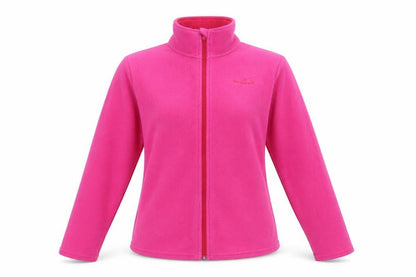 Front view of Freedom Trail women’s pink fleece full zip jumper, size UK 6