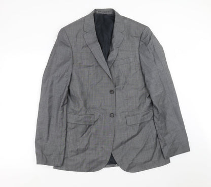 Mens UK Size 40 Preworn Regular Grey Suit Jacket