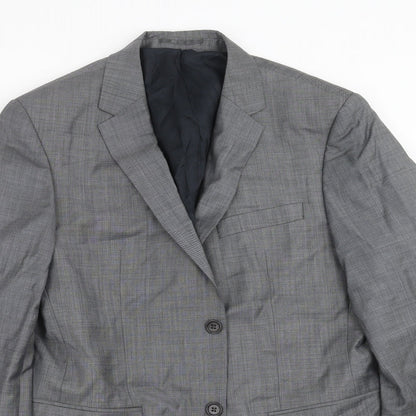 Mens UK Size 40 Preworn Regular Grey Suit Jacket