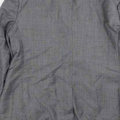 Mens UK Size 40 Preworn Regular Grey Suit Jacket