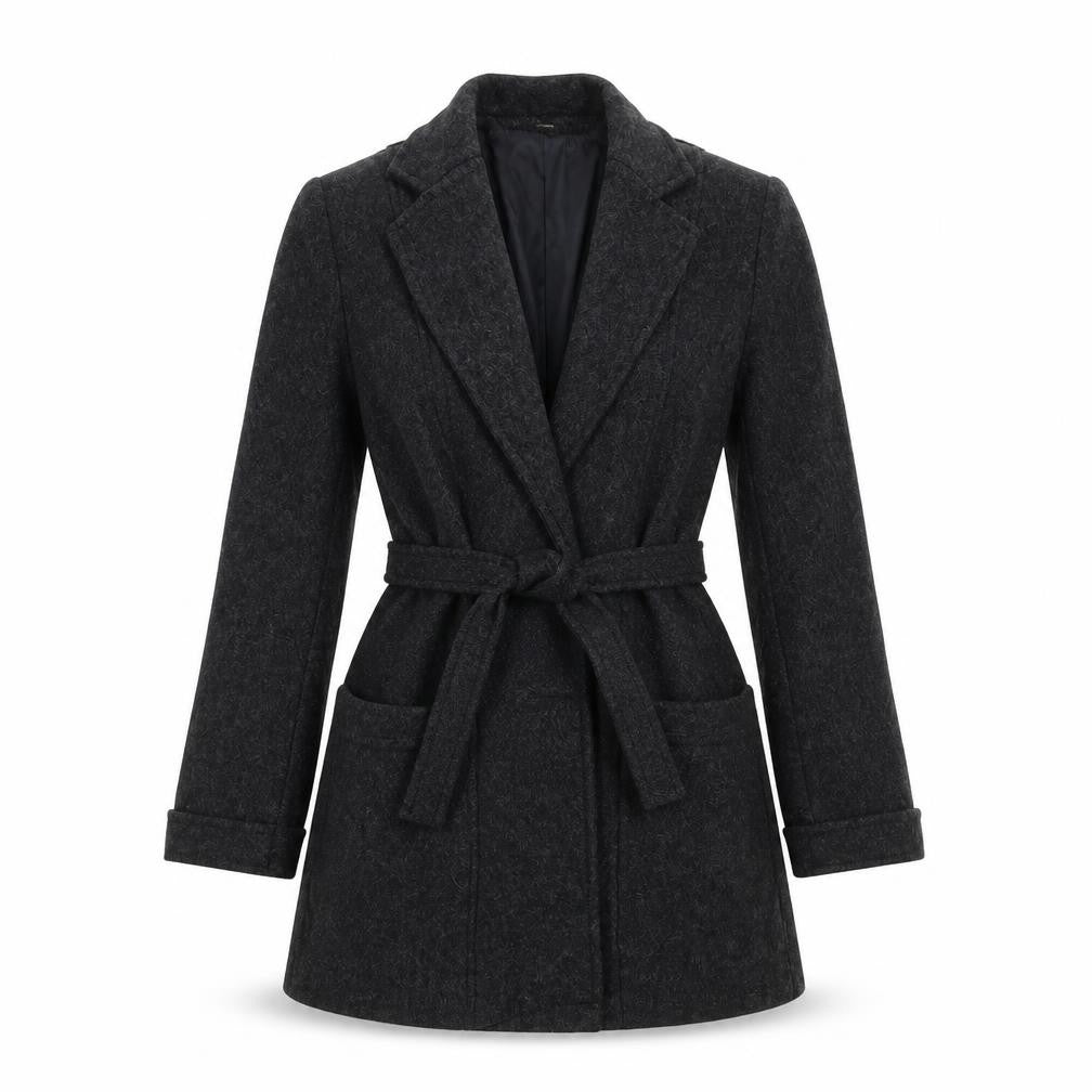 Front view of tough duds women’s grey jacket, size UK 6