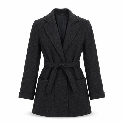 Front view of tough duds women’s grey jacket, size UK 6