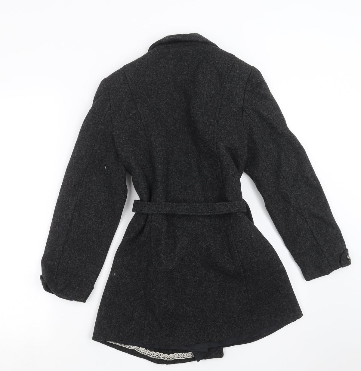 Back view of tough duds women’s grey jacket, size UK 6