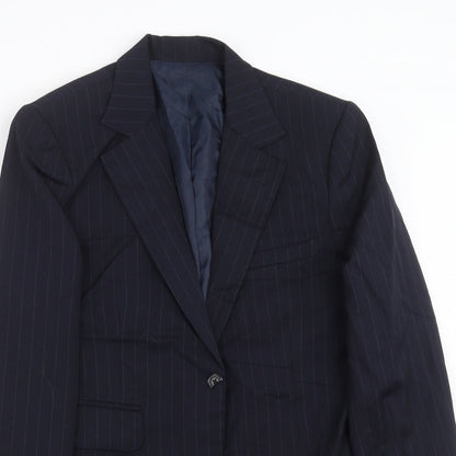van hieu Mens Blue Striped  Jacket Suit Jacket Size 40