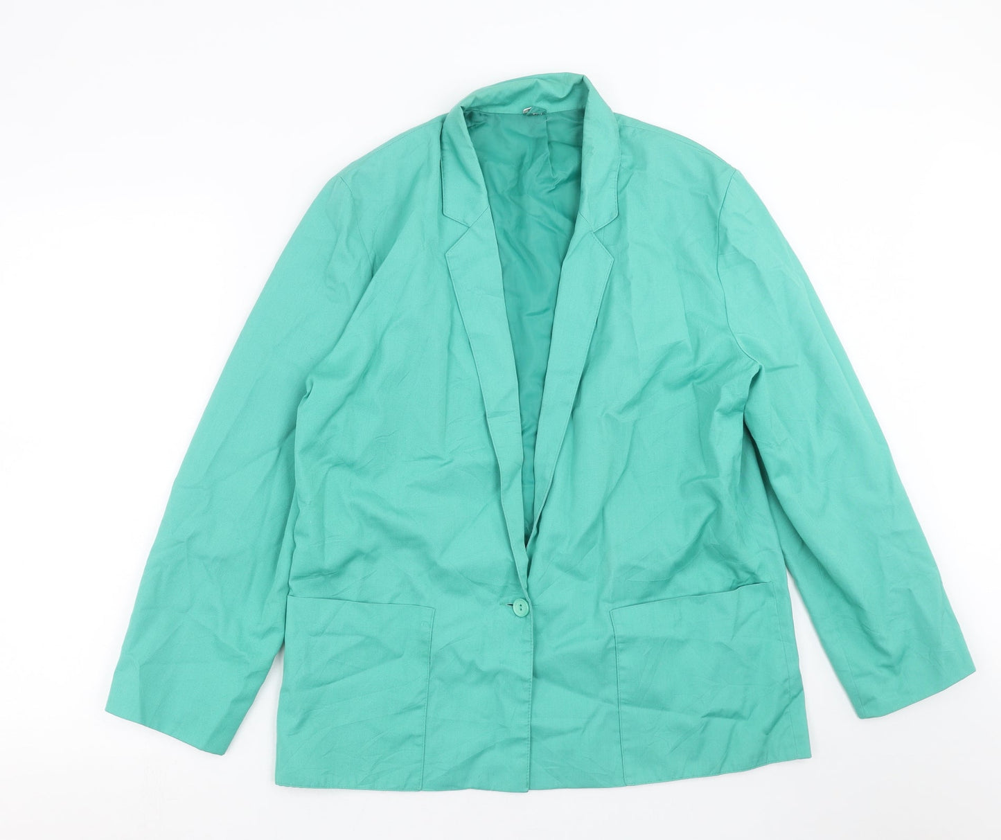 Womens UK Size 14 Preworn Regular Green Suit Jacket
