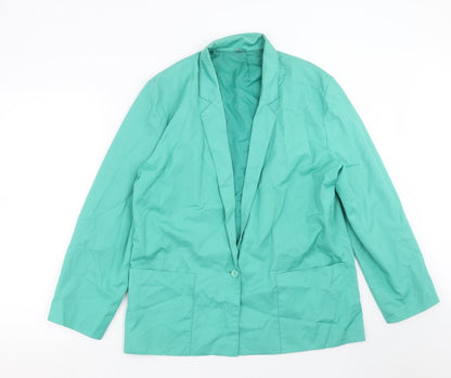 Womens UK Size 14 Preworn Regular Green Suit Jacket