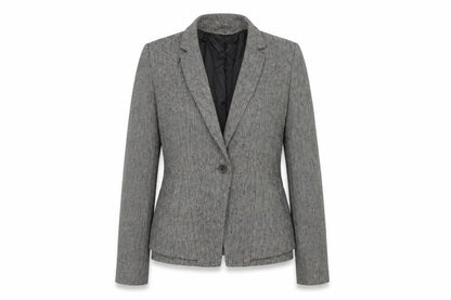 Front view of Next women’s grey jacket blazer, size UK 12