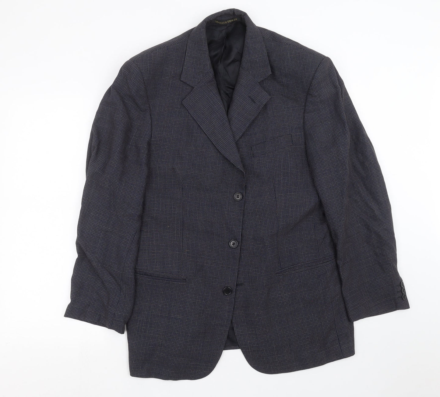 Mens UK Size 40 Marks and Spencer Regular Blue Suit Jacket
