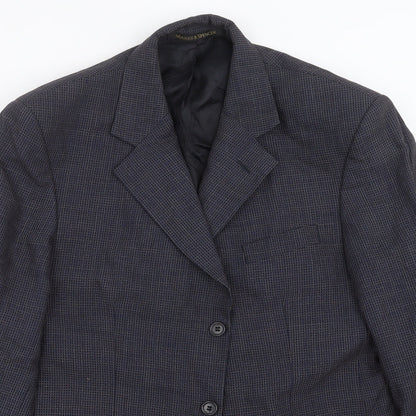 Mens UK Size 40 Marks and Spencer Regular Blue Suit Jacket