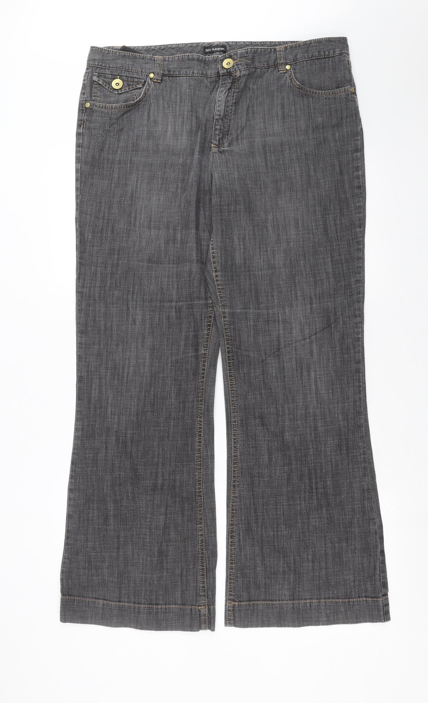 Womens UK Size 38 in Marks and Spencer Regular Fit Bootcut Grey Jeans