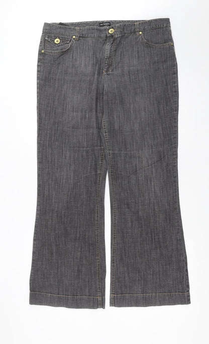 Womens UK Size 38 in Marks and Spencer Regular Fit Bootcut Grey Jeans