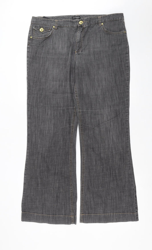 Womens UK Size 38 in Marks and Spencer Regular Fit Bootcut Grey Jeans
