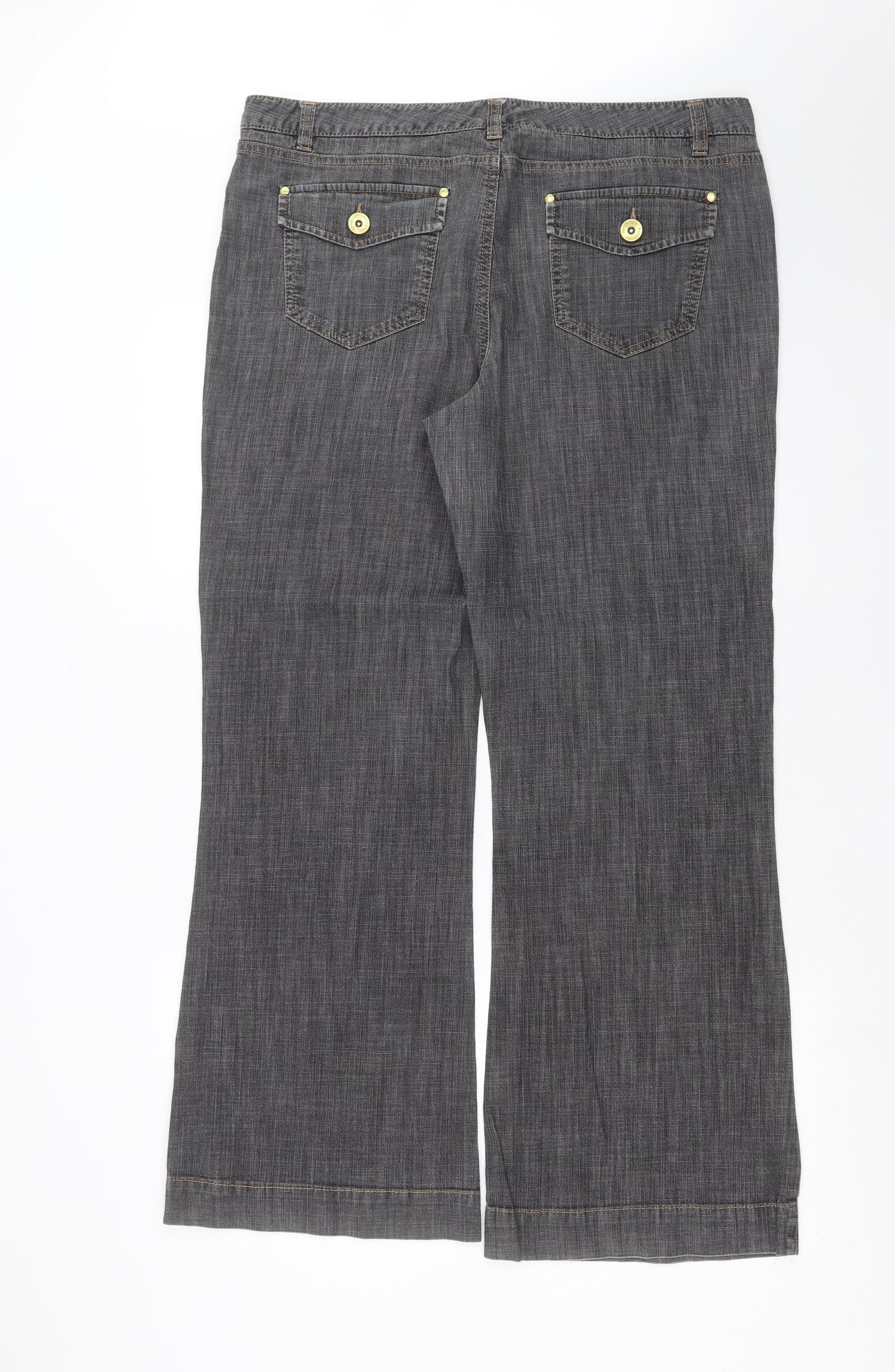 Womens UK Size 38 in Marks and Spencer Regular Fit Bootcut Grey Jeans