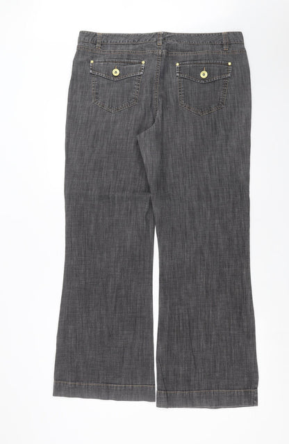 Womens UK Size 38 in Marks and Spencer Regular Fit Bootcut Grey Jeans