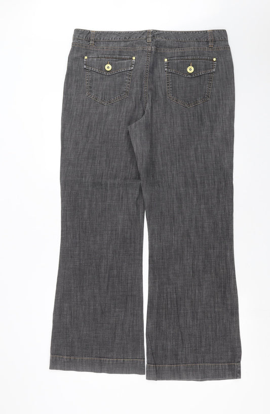 Womens UK Size 38 in Marks and Spencer Regular Fit Bootcut Grey Jeans