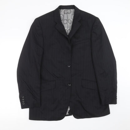 Mens UK Size 40 REMUS Regular Black Suit Jacket