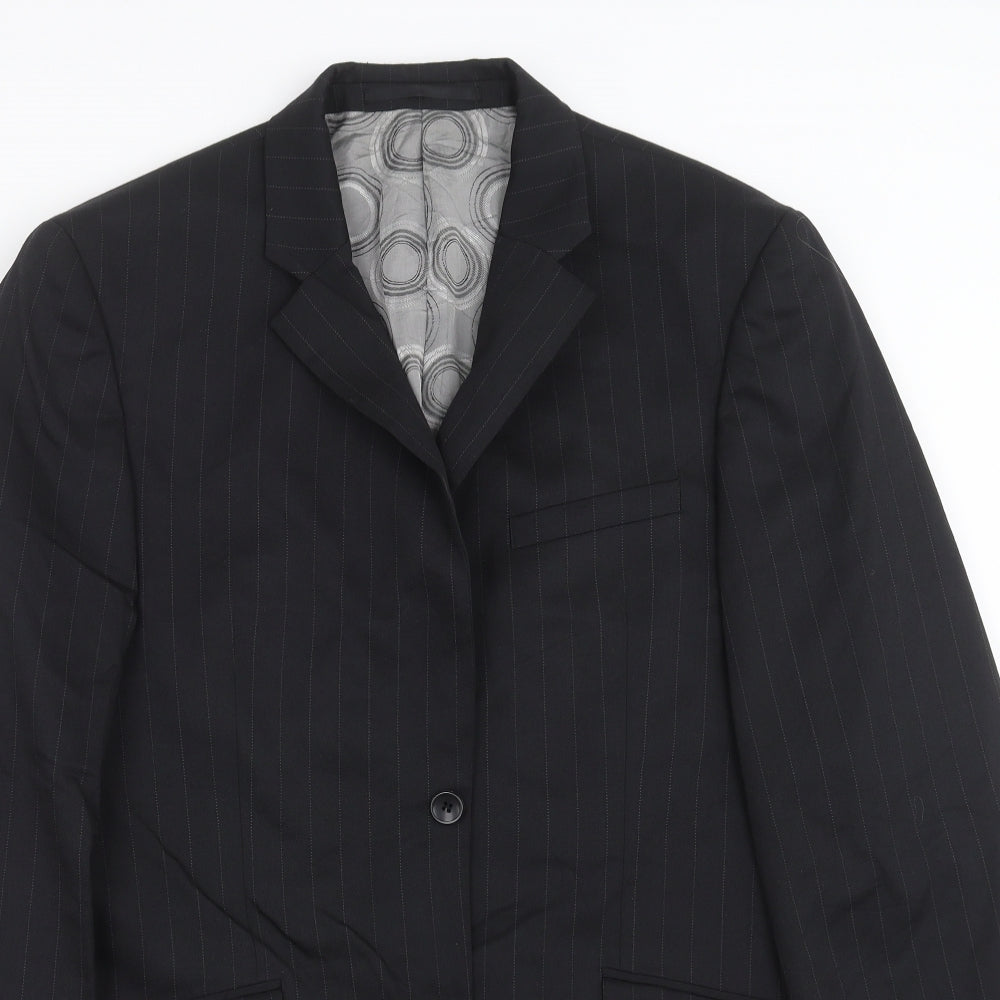 Mens UK Size 40 REMUS Regular Black Suit Jacket