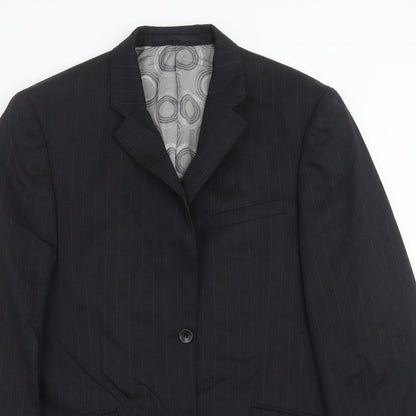 Mens UK Size 40 REMUS Regular Black Suit Jacket