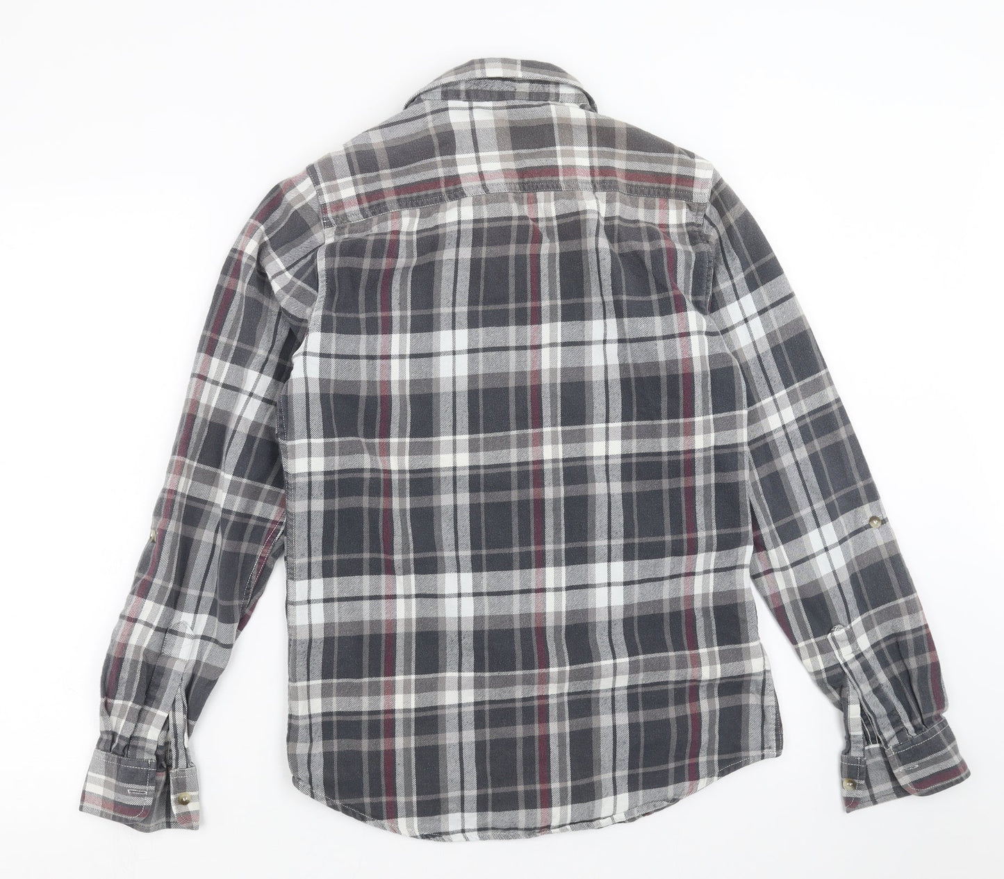 Mens UK Size S Topman Grey  Button-Up Long Sleeve Casual Shirt