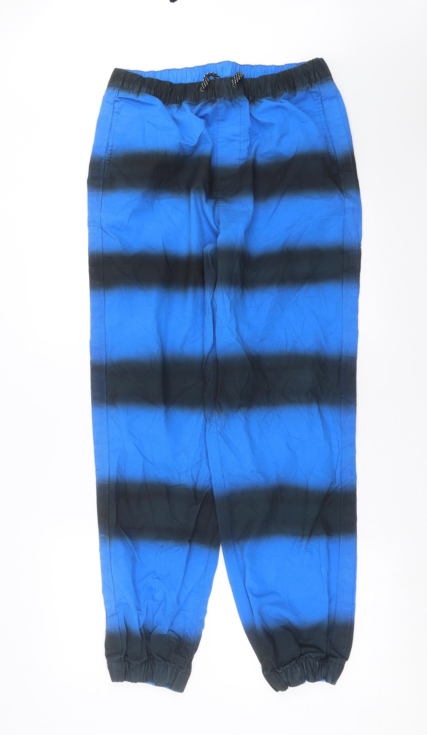 Preworn Mens Blue Striped  Jogger Trousers Size 30 in L31 in