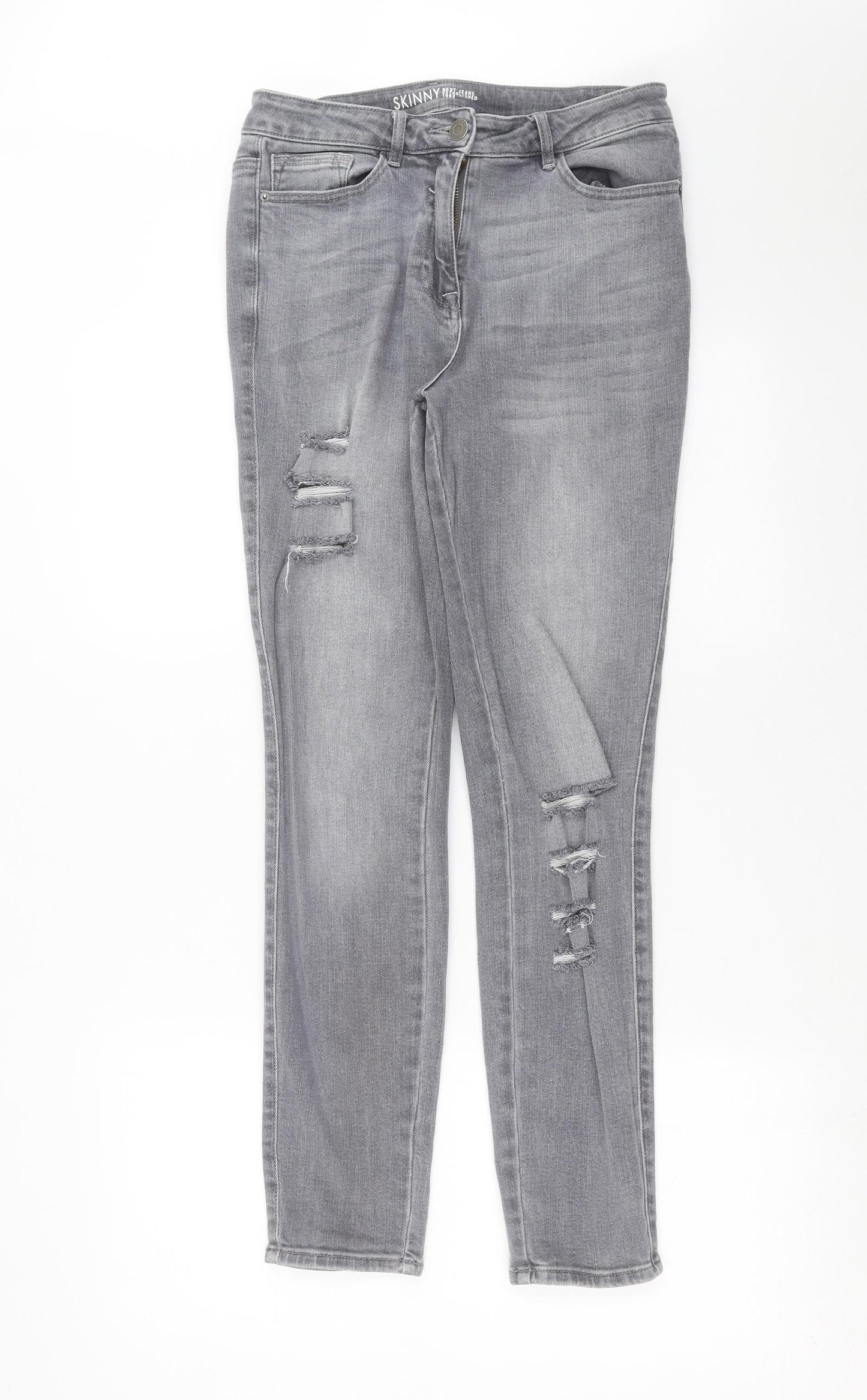 NEXT Womens Grey  Denim Skinny Jeans Size 10 L28 in