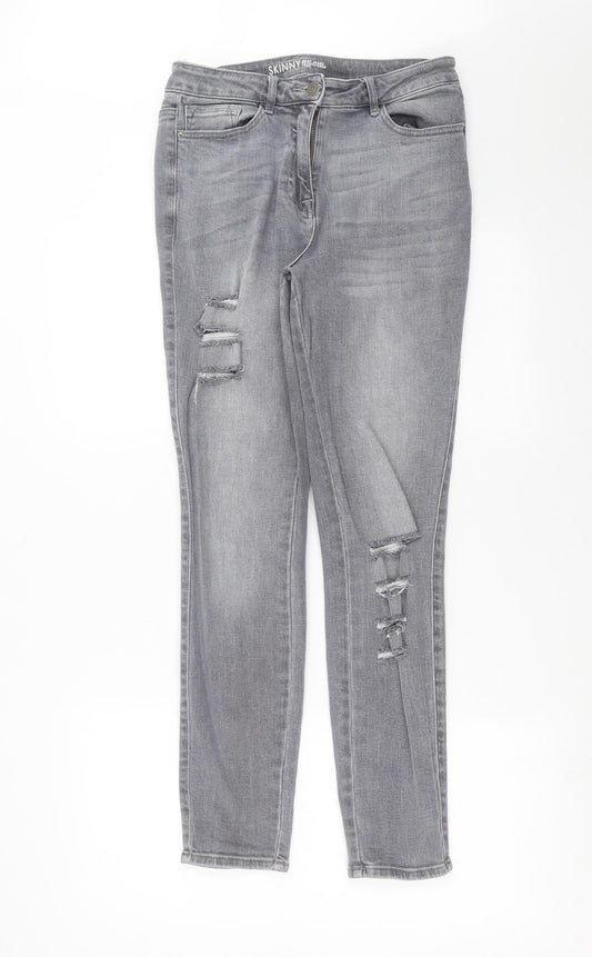NEXT Womens Grey  Denim Skinny Jeans Size 10 L28 in