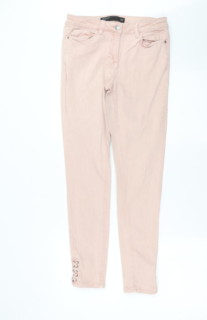 NEXT Womens Pink  Denim Skinny Jeans Size 10 L28 in