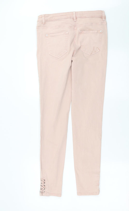 NEXT Womens Pink  Denim Skinny Jeans Size 10 L28 in